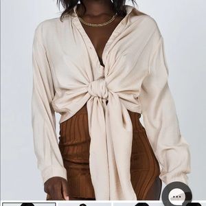 Princess Polly Benora Tie Front Shirt